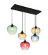 Sander Cluster Pendant Ceiling Light Matt Black Blending Glass Shade 5x E27-1
