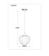 Sander Dome Pendant Ceiling Light Matt Black Blue Glass Shade 1x E27-5