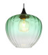 Sander Dome Pendant Ceiling Light Matt Black Green Glass Shade 1x E27-3