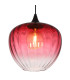 Sander Dome Pendant Ceiling Light Matt Black Red Glass Shade 1x E27-3