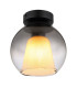 Barry Globe Ceiling Light Matt Black Ball Smoke Glass Shade 1x E27-1
