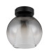 Barry Globe Ceiling Light Matt Black Ball Smoke Glass Shade 1x E27-2