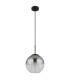 Barry 25cm Dome Pendant Ceiling Light Matt Black Ball Smoke Glass Shade 1x E27-2