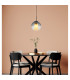 Barry 25cm Dome Pendant Ceiling Light Matt Black Ball Smoke Glass Shade 1x E27-4