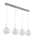 Barry Bar Pendant Ceiling Light Nickel Matt Balls Opal Glass Shade 4x E27-2