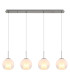 Barry Bar Pendant Ceiling Light Nickel Matt Balls Opal Glass Shade 4x E27-3