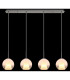 Barry Bar Pendant Ceiling Light Nickel Matt Balls Opal Glass Shade 4x E27-5