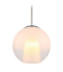 Barry 25cm Dome Pendant Ceiling Light Nickel Matt Ball Opal Glass Shade 1x E27-3