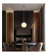 Barry 20cm Dome Pendant Ceiling Light Nickel Matt Ball Opal Glass Shade 1x E27-5