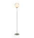 Barry Glass Floor Lamp Nickel Matt Ball Opal Glass Shade 1x E27-1