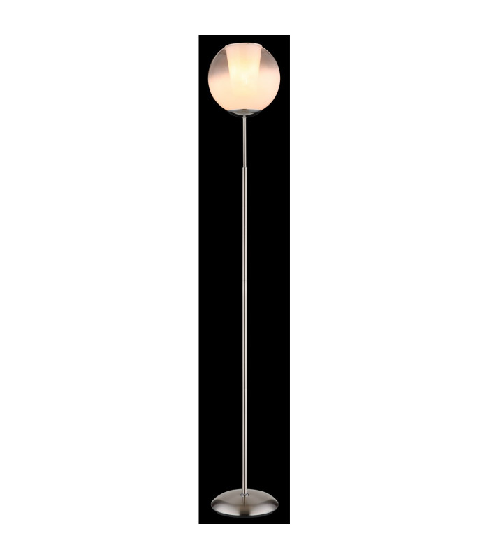 Barry Glass Floor Lamp Nickel Matt Ball Opal Glass Shade 1x E27-4