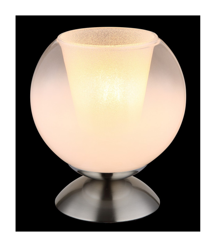 Barry Globe Table Lamp Nickel Matt Ball Opal Glass Shade 1x E27-3