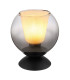 Barry Globe Table Lamp Matt Black Ball Smoke Glass Shade 1x E27-1