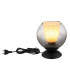 Barry Globe Table Lamp Matt Black Ball Smoke Glass Shade 1x E27-3