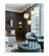 Xia Cluster Pendant Ceiling Light Matt Black Smoke Glass Shade 3x E27-4
