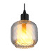 Xia Dome Pendant Ceiling Light Matt Black Smoke Glass Shade 1x E27-3