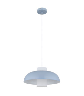 Lowe Dome Pendant Ceiling Light Blue Matt 1x E27-2