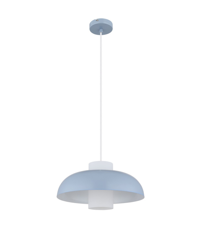 Lowe Dome Pendant Ceiling Light Blue Matt 1x E27-2