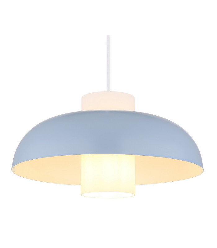 Lowe Dome Pendant Ceiling Light Blue Matt 1x E27-3