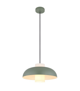 Lowe Dome Pendant Ceiling Light Green Matt 1x E27-1