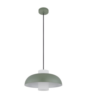 Lowe Dome Pendant Ceiling Light Green Matt 1x E27-2