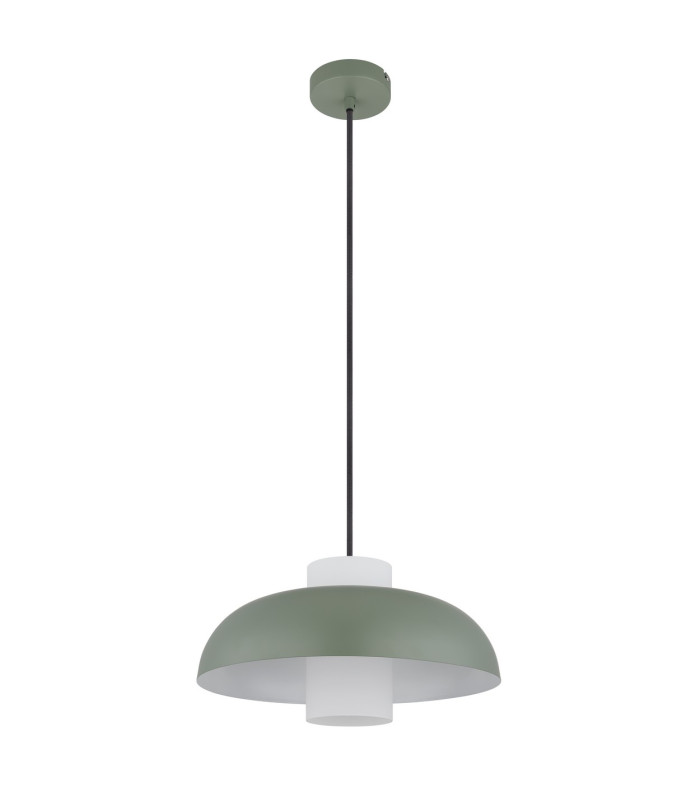Lowe Dome Pendant Ceiling Light Green Matt 1x E27-2