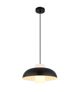 Lowe Dome Pendant Ceiling Light Matt Black 1x E27-1