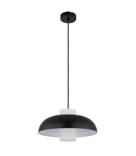 Lowe Dome Pendant Ceiling Light Matt Black 1x E27-2