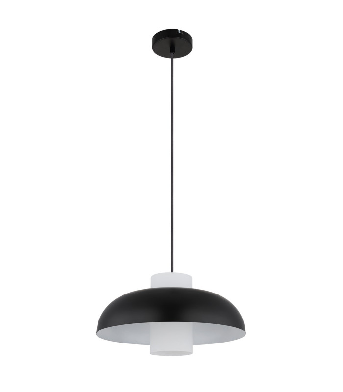 Lowe Dome Pendant Ceiling Light Matt Black 1x E27-2