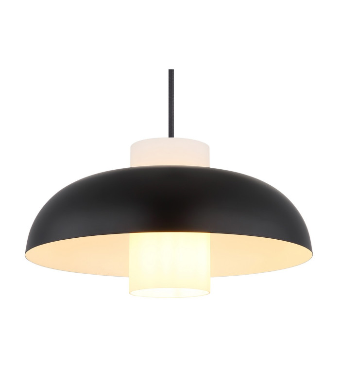 Lowe Dome Pendant Ceiling Light Matt Black 1x E27-3