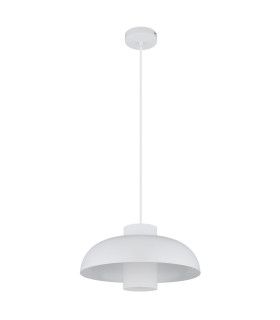 Lowe Dome Pendant Ceiling Light White Matt 1x E27-2