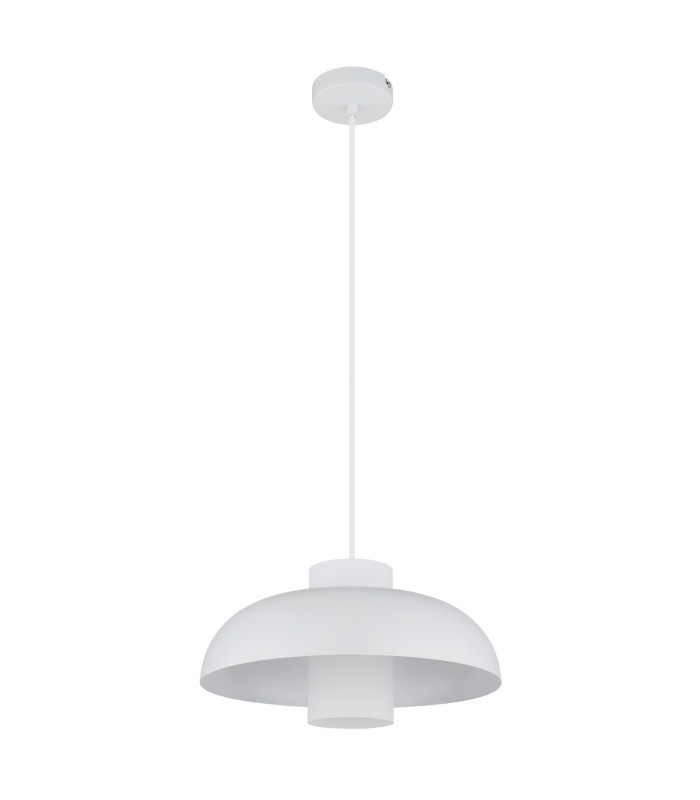 Lowe Dome Pendant Ceiling Light White Matt 1x E27-2