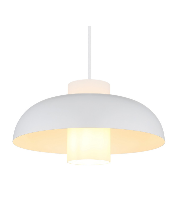 Lowe Dome Pendant Ceiling Light White Matt 1x E27-3
