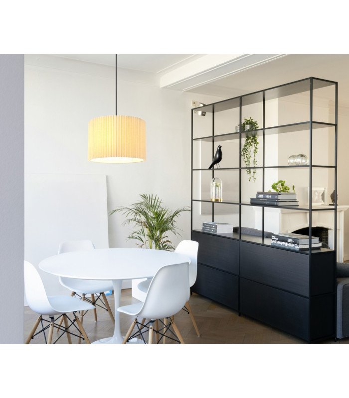 Page Cylindrical Pendant Ceiling Light Matt Black 1x E27-5