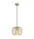 Alfred Wire Frame Pendant Ceiling Light Sand Colored Matt 1x E27-1