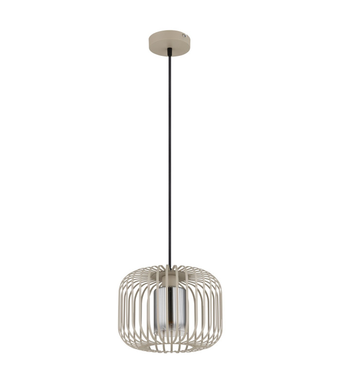 Alfred Wire Frame Pendant Ceiling Light Sand Colored Matt 1x E27-2