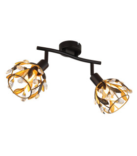 Mika Twin Ceiling Spotlight Matt Black 2x E14-1