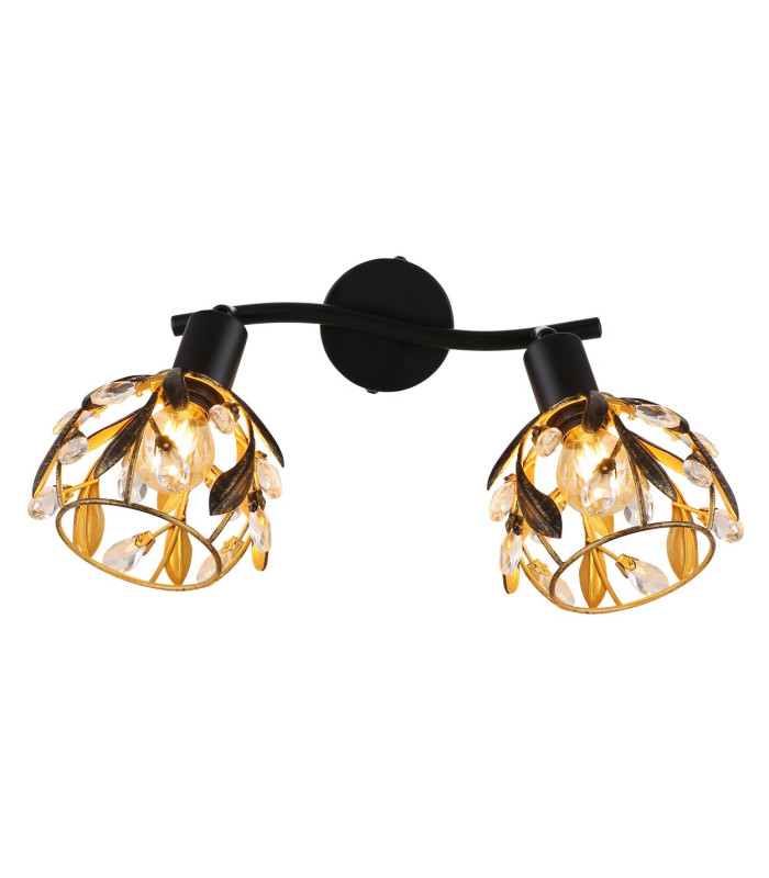 Mika Twin Ceiling Spotlight Matt Black 2x E14-4
