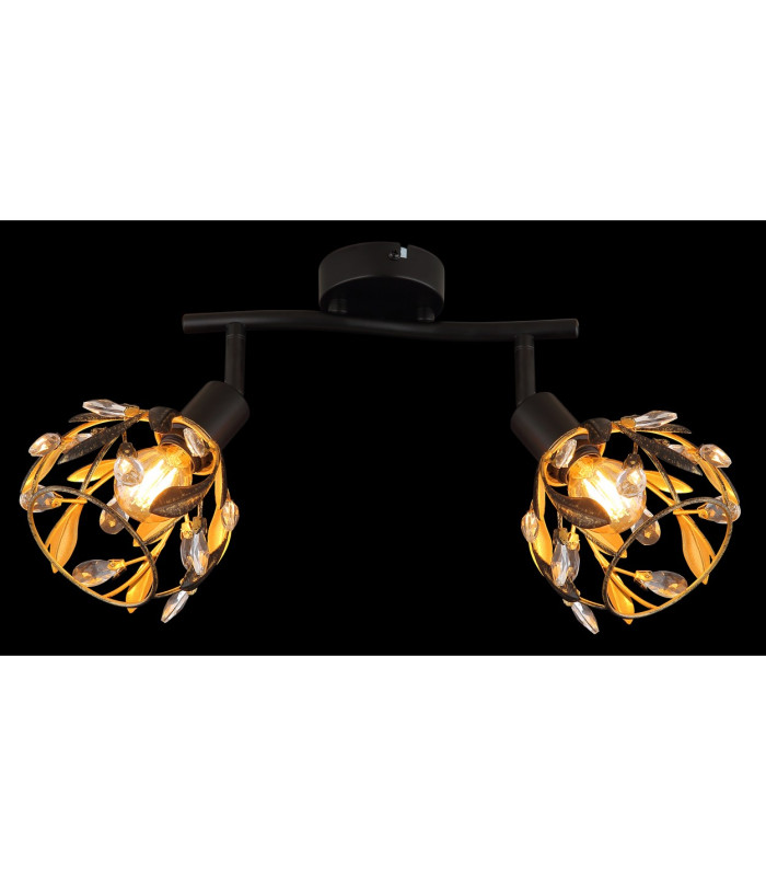 Mika Twin Ceiling Spotlight Matt Black 2x E14-6