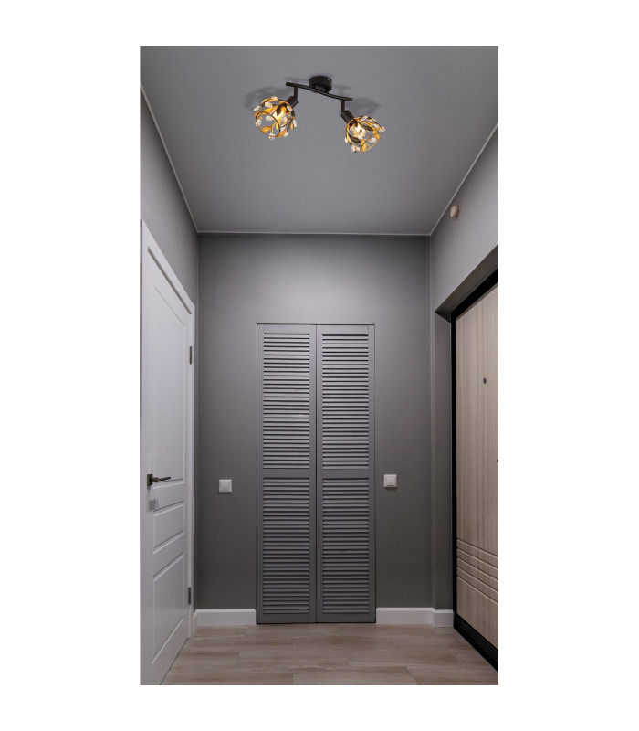 Mika Twin Ceiling Spotlight Matt Black 2x E14-7