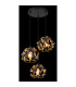 Mika Cluster Pendant Ceiling Light Matt Black 3x E27-4