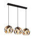 Mika Bar Pendant Ceiling Light Matt Black 3x E27-1