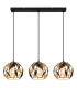 Mika Bar Pendant Ceiling Light Matt Black 3x E27-3