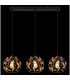 Mika Bar Pendant Ceiling Light Matt Black 3x E27-6
