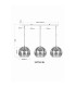 Mika Bar Pendant Ceiling Light Matt Black 3x E27-8