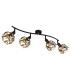 Mika Ceiling Spotlight Bar Matt Black 4x E14-2