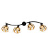Mika Ceiling Spotlight Bar Matt Black 4x E14-4