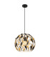 Mika Wire Frame Pendant Ceiling Light Matt Black 1x E27-1