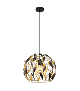 Mika Wire Frame Pendant Ceiling Light Matt Black 1x E27-1