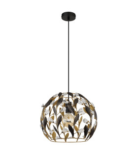 Mika Wire Frame Pendant Ceiling Light Matt Black 1x E27-2